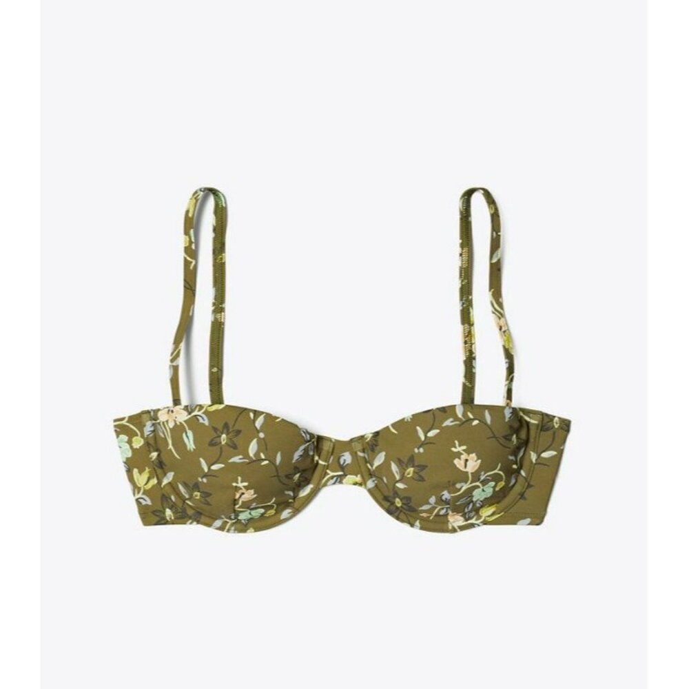Tory Burch Miller Printed Underwire Bikini Top Wall Floral Large